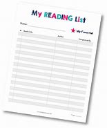 Image result for Book Reading List Printable