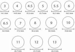 Image result for American Ring Size Chart