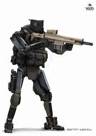 Image result for Military Droid Sci-Fi Art