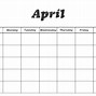 Image result for Month of April Calendar