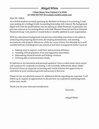 Image result for Accounting Internship Cover Letter