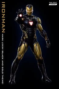 Image result for Black and Gold Iron Man Suit