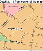 Image result for Street Map of Plymouth Michigan