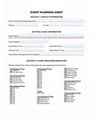 Image result for Church Event Planning Checklist Template