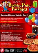 Image result for Pizza Hut Birthday Party