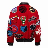 Image result for NBA Collage Wool and Leather Jacket