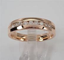 Image result for Rose Gold Diamond Wedding Rings Men