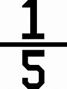 Image result for 1 5 Fraction Symbol