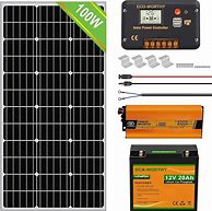 Image result for 100 Watt Solar Panel Kit with Inverter