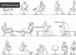 Image result for Sitting Person CAD Block