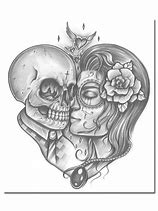 Image result for Cute Skull Couple Drawings