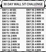Image result for Wall Sit Progression Chart