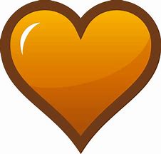 Image result for Orange Heart Clip Art
