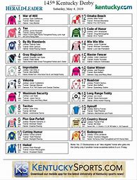 Image result for Derby Horses Printable List