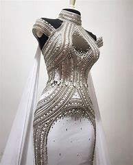 Image result for Silver Beaded Gown
