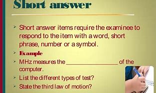 Image result for Subjective Test Example