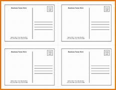 Image result for 4-Up Postcard Template Word