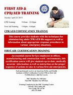 Image result for First Aid CPR/AED Training