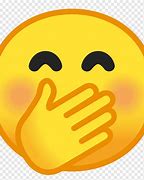 Image result for Blushing iPhone Emoji with Hand Over Mouth