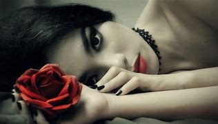 Image result for Gothic Women with Rose Wallpaper