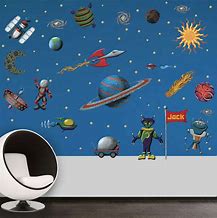 Image result for Space Wall Stickers for Kids Rooms
