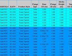 Image result for Engine Air Filter Size Chart