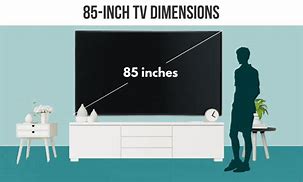Image result for 85 Inch TV Dimensions