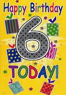 Image result for Happy 6th Birthday Card Boy
