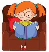 Image result for Simple Girl Cartoon Read Book