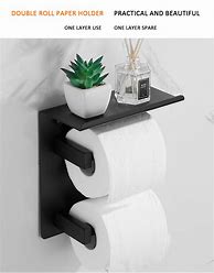 Image result for Matte Black Bathroom Toilet Paper Holder