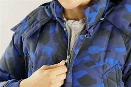 Image result for BAPE Blue Camo Puffer Vest
