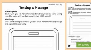 Image result for Text Message Writing Template