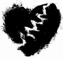 Image result for Black Broken Heart with Ash Grey Background
