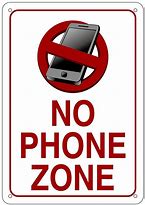 Image result for Warning Sign of No Using a Phone with a Hand Colour