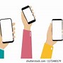 Image result for Woman Holding an iPhone Vector