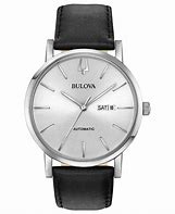 Image result for Black Leather Strap Watch