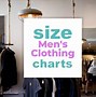Image result for Sizes of Clothing Chart