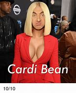 Image result for Cardi B Face On Gangster Mem