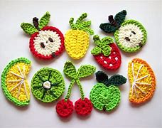 Image result for Crochet Fruit Applique Pattern
