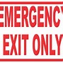 Image result for Printable Emergency Exit Signs