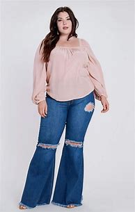 Image result for Plus Size Flare Jeans