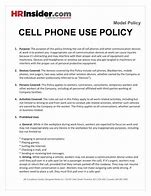 Image result for Policy for Cell Phones at Work