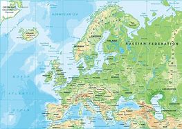 Image result for Europe Physical Map Mountains
