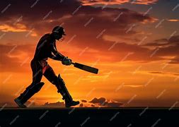 Image result for Boy Playing Cricket in Sunset Shadow