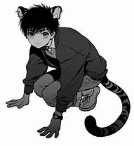 Image result for Anime Boy Holding a Cat