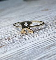 Image result for 14K Gold Initial Ring