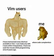 Image result for No Body Knows I Use Vim Meme