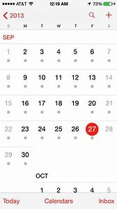 Image result for iPhone 5 Calendar