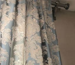 Image result for Blue and Gold Curtains