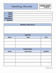 Image result for Basic Meeting Minutes Template OneNote